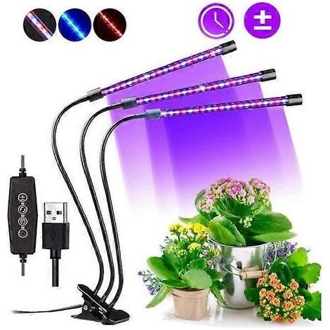Lampe horticole à 60 LED à spectre complet. avec 3 minuteries et allumage automatique. (1/5)