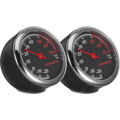 Thermomètre Mécanique et Surveillance Précise Affichage Double Clair en Métal 2pcs Température Intérieure du Véhicule pour Voiture (1/5)
