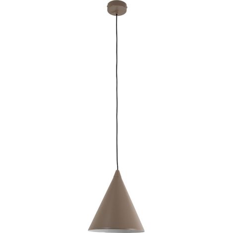 [NEUWERTIG] Hängeleuchte Pendelleuchte Lampe Beige Metall Kegel E27 24cm Form B-Ware