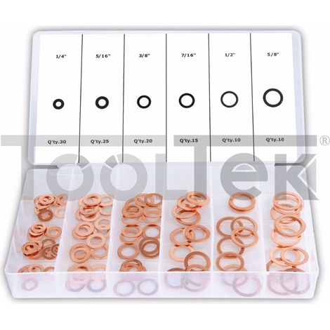 RONDELLE IN RAME ASSORTIMENTO VARIE MISURE SET 110pz (1/2)
