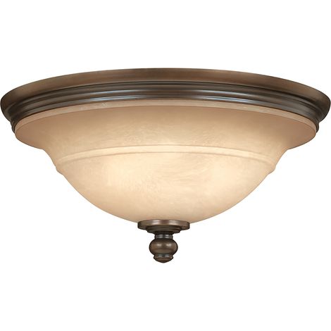 Elstead Plymouth - Plafoniera Semi Flush 3 Luci Bronzo Antico, attacco E27 (1/4)