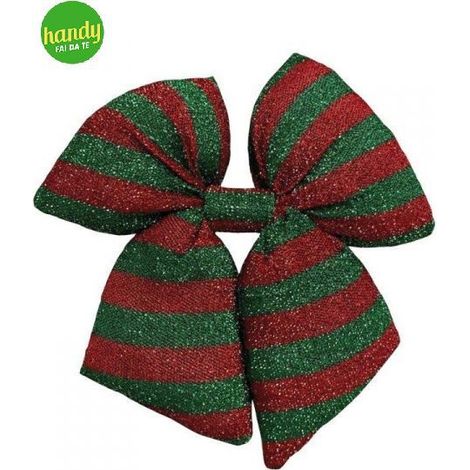 Fiocco Grande GTR 26 x 20 cm Rosso e Verde