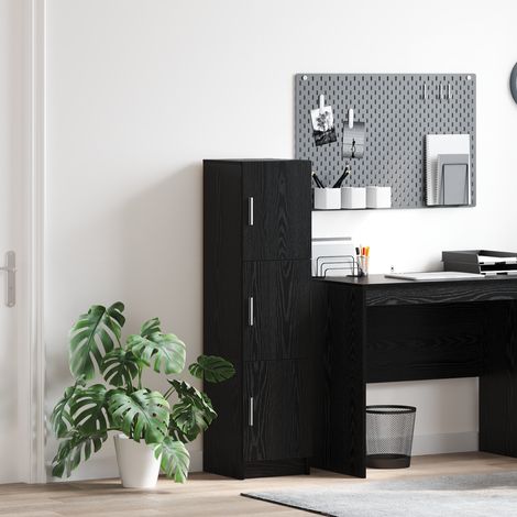 Highboard Schwarz Eichen-Optik 31,5 x 32 x 122,5 cm