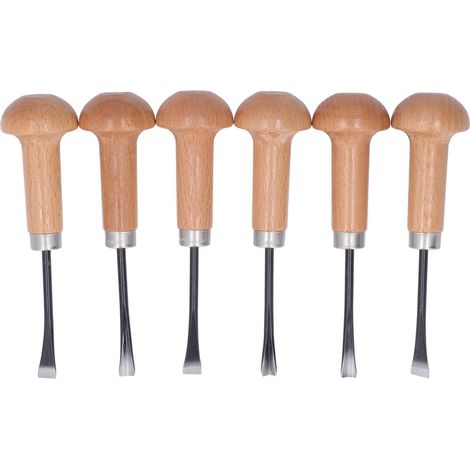Kit de Ciseaux à Bois pour Sculpture, Outils Manuels avec Poignée Champignon pour Artisanat DIY