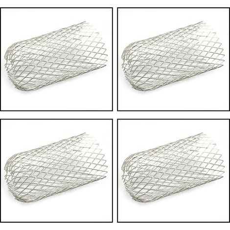Lot de 4 Crapaudine de Gouttière en Aluminium, Filtres de Gouttière Flexible et Durable pour Maison Avant-toit Tuyau de Descente contre les Feuilles (1/5)