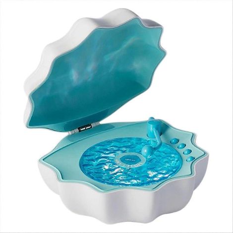 Enceinte coquillage, lampe coquillage, enceinte Bluetooth sans fil avec caisson de basses, décoration de bureau, cadeau pour amis, bleu (1/5)