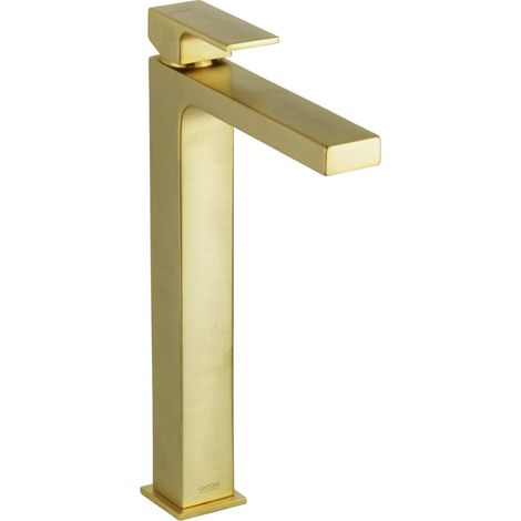Miscelatore lavabo tipo alto modello quadro colore oro spazzolato Gattoni SQUARE 2584/25SG Oro Spazzolato (1/2)
