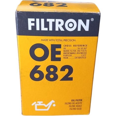 Filtro olio motore marca filtron codice filtro oe 682