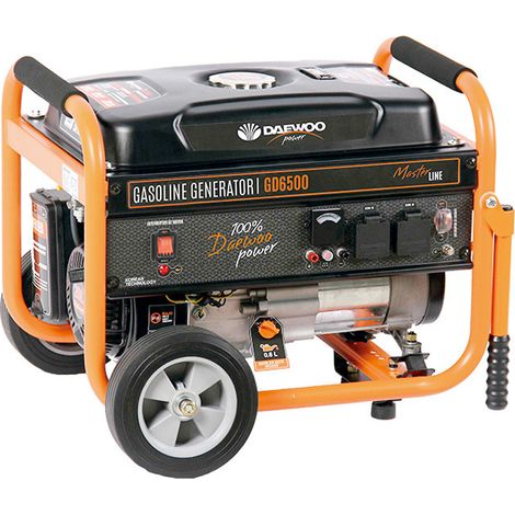 GENERATORE DI CORRENTE 4 TEMPI MONOFASE 5KW 389cc CARRELLATO GD6500 DAEWOO (1/5)