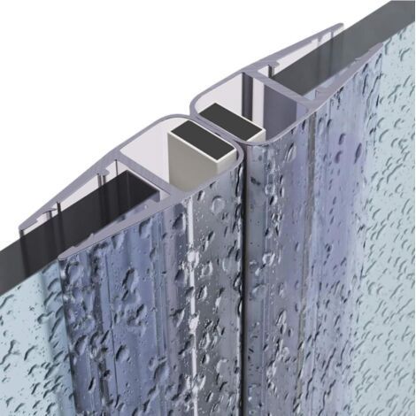 1 Paar Magnetdichtungen, transparentes PVC, Länge 2 m, Glasstärke 6–8 mm, Duschkabine (1/5)