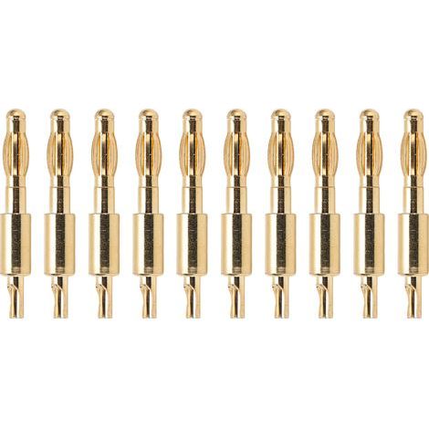 10 Pièces Connecteurs Banane 4mm 7 Broches 1000V 32A, Prise Mâle Empilable avec Gaine Souple pour Câble Audio (1/5)