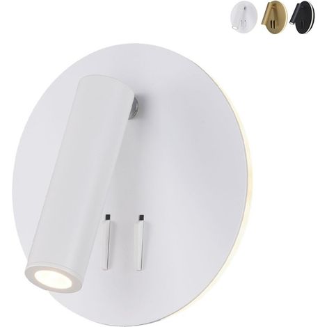 Applique Da Parete Interno Moderno Ios 176 Alluminio Bianco Led Integrato 10W (1/5)