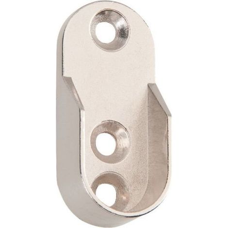 Support extrémité pour tube 30x15mm chromé - DUVAL - 52-0929-4010