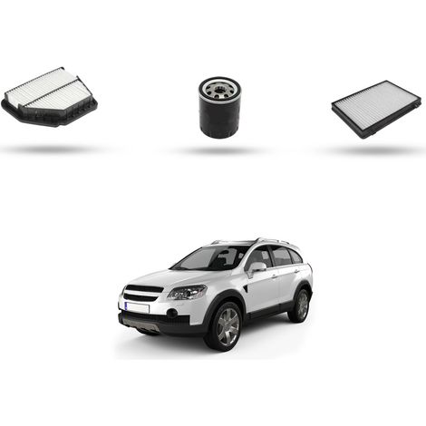 Kit tagliando 3 filtri compatibile con Chevrolet Captiva 2.4 100kw dal 2006 al 2011 (1/5)