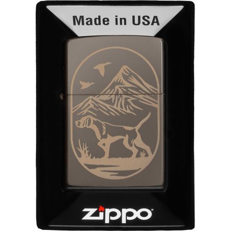 ZIPPO Feuerzeug mit Jagdhund-Motiv 60007371