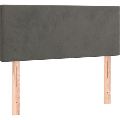 Testiera letto accessorio camera da letto mobili LED 80 x 5 x 78/88 cm tessuto in velluto grigio scuro TDL0201035