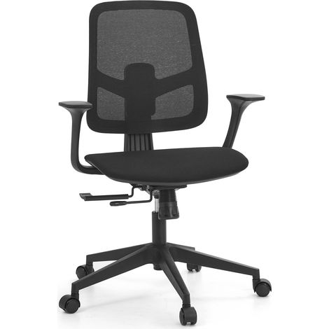 Bürostuhl / Drehstuhl MALIO Stoff / Netzstoff schwarz hjh OFFICE (1/5)