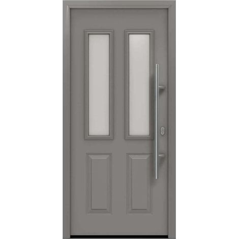 Hörmann Ecostar Haustür "ISOPRO IP 410S", graualuminium matt (RAL 9007), 110 x 210 cm (B x H), DIN Rechts