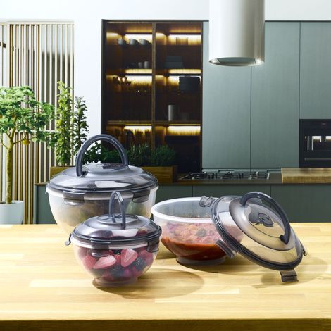 Lot de 3 Boîtes à Emporter - COOK CONCEPT - Pratiques - Polyvalentes - Bleues (1/5)
