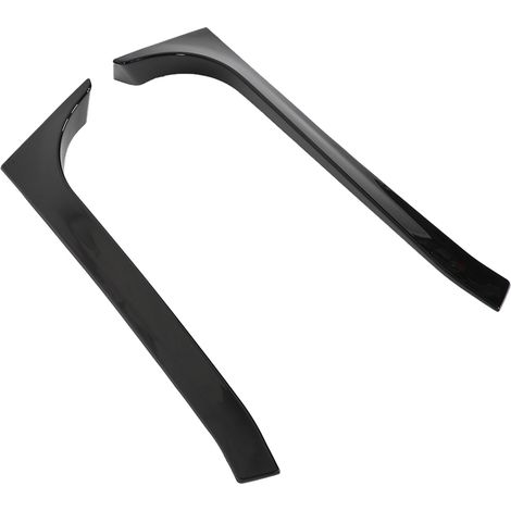 Ensemble de 2 pièces de garniture de becquet latéral de lunette arrière en queue de canard, accessoires de modification automobile noir brillant (1/5)
