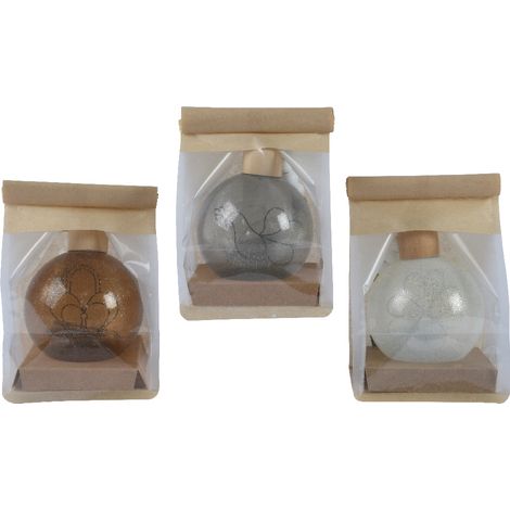 Pallina di Natale Vetro decorativo con figure miste colore assortito ø 8cm