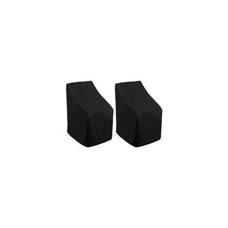 Juego de 2 fundas protectoras para sillas de jardín, sillas apilables, 646470/120cm, impermeables, resistentes al frío y a los rayos UV, fabricadas en tejido Oxford 210D, para sillas de balcón, sillon