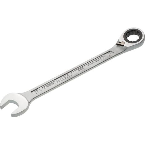 Hazet 606-27 Llave mixto con trinquete/perfil tracción de 12 lados exteriors tamaño 27 longitud 359,2 mm (1/3)