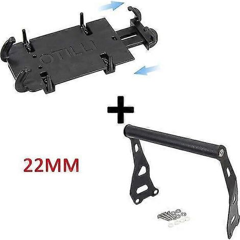 Motorradzubehör: Halterung für Handy, Smartphone, GPS-Navigationssystem, passend für Royal Enfield Himalayan (2016–2020, 2019) – A und 22 mm (1/5)