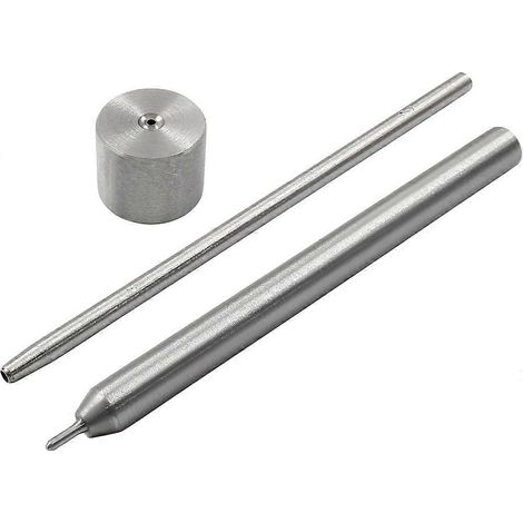 Outil de perforation pour œillets, poinçon creux de 2 mm (base et embout inclus) pour la fabrication de tissus, rideaux et autres objets en cuir ou en tissu. (1/5)