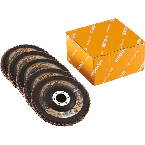 RHODIUS JUMBO SPEED, 5 Stück, 125 mm, Korn 60, Fächerschleifscheibe (1/5)