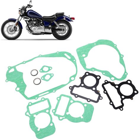 Kompletter Dichtungssatz für Motorradumbauten: Zylinder, Kurbelgehäuse, Kupplungsdeckel. Passend für Yamaha Virago XV250 125. (1/5)