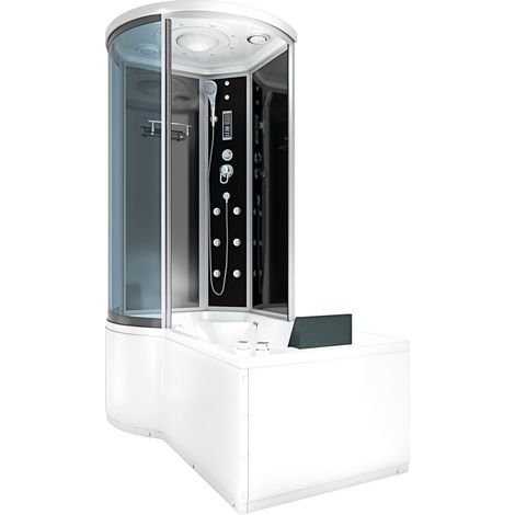 Whirlpool Wanne Duschtempel Dusche Duschkabine K55-R31-WP 100x170 cm ohne 2K Scheiben Versiegelung (1/5)