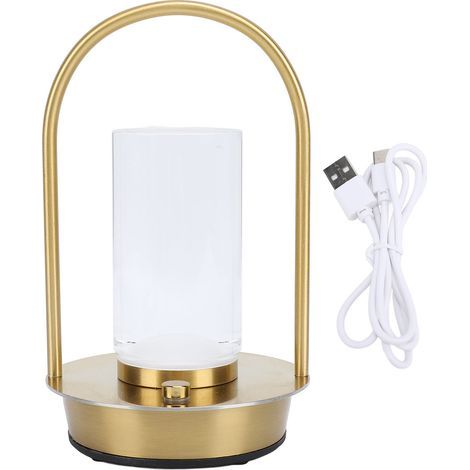 Modern wireless metal table lamp, touch control, 3-color LED, 2000 mAh, bedside lamp for bedroom, living room, study (1/5)