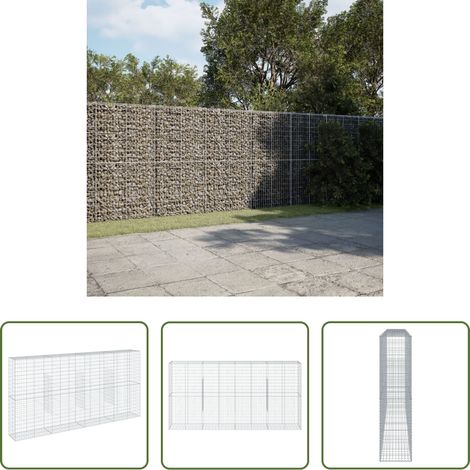 Steinkorb - Gabione mit Deckel 400x50x200 cm Verzinktes Eisen (1/5)
