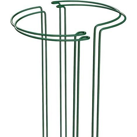 Lot de 4 Tuteur pour Plante 25cm x 40cm, Aidez Vos Plantes à Pousser, Supports de Jardin en Métal, Anneau de Support de Plantes de Jardin Vert pour Pivoines Hortensias Roses Sédum Légumes Tomates (1/2)