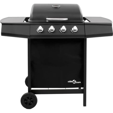 Maison Exclusive - Griglia Barbecue a Gas con 4 Bruciatori Nera