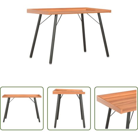 vidaXL Bureau de travail - Bureau Marron 90x50x79 cm (1/5)