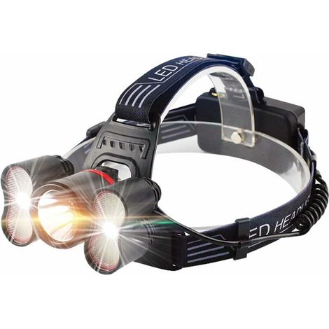Head torch - Head light [Upgrade Version] Rechargeable headlamp, with Light Senor Mode Super Bright LED Head Lamp, Hands-free flashlight for Running, Camping, Fishing, Cycling, Waterproof (1/5)