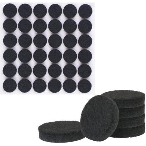 108 Felt Pads (Round, 15mm), 15mm Black Self-Adhesive Floor Protection Felt Pads, 5mm Thickness, Furniture Glides for Furniture Feet (1/5)