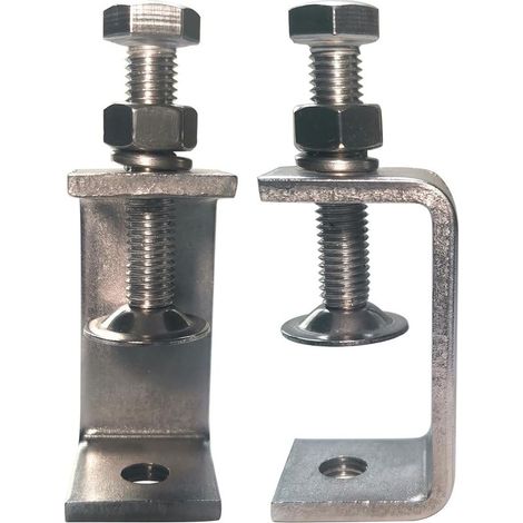 Set mit 6 Edelstahl-C-Klemmen - Kleine C-Klemme - Verstellbarer Spannbereich von 20 bis 50 mm - 55 mm C-Backenöffnungen mit M8- und M10-Ringschrauben für die Arbeit mit (1/5)