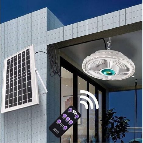 Plafoniera a Led 200W Circolare con sensore pannello solare 6000mAh FO-11-26
