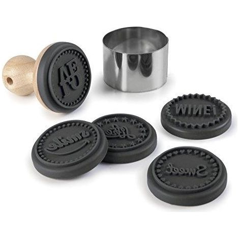 Lacor Timbri per biscotti in silicone con manico in legno 7,5 cm
