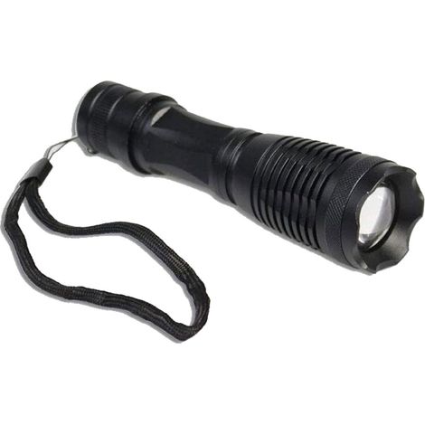 Torcia tattica portatile con 1 led smd ultra luminoso impermeabile con 3 modalità di illuminazione e zoom per pesca campeggio (1/3)