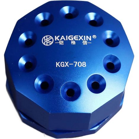 Support de rangement pour tournevis à 10 trous en alliage d'aluminium, organisateur rotatif. (1/4)