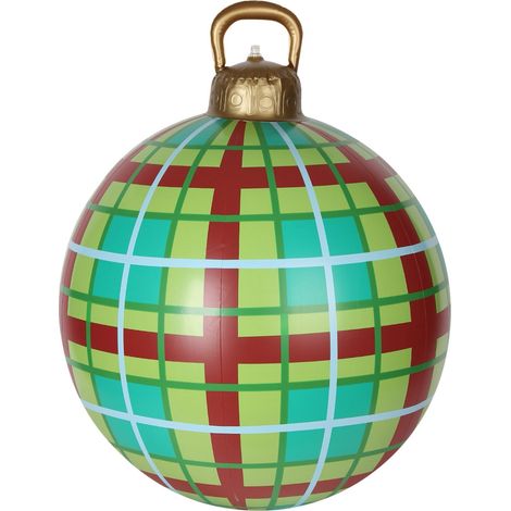 Boule Gonflable De Noël - 60 cm - Décoration Extérieure Pour Jardin Pelouse Piscine - Boule Décorative Gonflable (1/5)