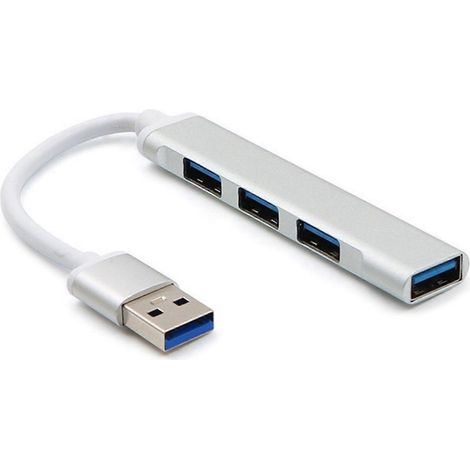 Hub USB 3.0/2.0 pour ordinateur portable/PC, adaptateur/répartiteur externe à 4 ports compatible Windows (1/4)