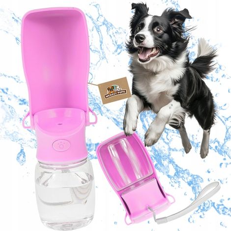 Hunde-Trinkflasche mit Napf, faltbar, 2-in-1-Reiseflasche für den Sommer