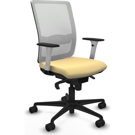 Silla de oficina piqueras y crespo Haches cuero sintético crema (1/2)
