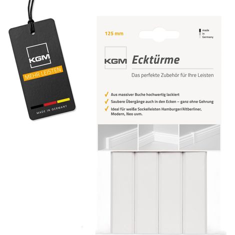 KGM Eckturm Vorteilspack weiß 125 mm – 4 Stück