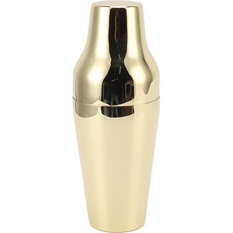 Luxuriöser, zweiteiliger Cocktailshaker aus Edelstahl in Goldoptik, Martini-Stil, für die Hausbar, Camping und Picknicks (1/5)